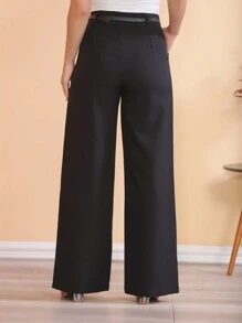 Women Pants - 黑色 - View 3