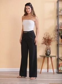 Women Pants - 黑色 - View 5