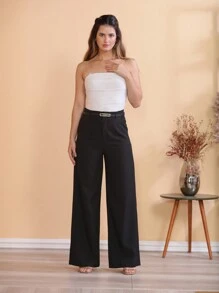 Women Pants - 黑色 - View 1