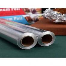 1pc Bao bì thực phẩm đa chức năng & Giấy bạc nướng, Giấy bạc nướng BBQ dày, Giấy bạc chiên không dầu, Giấy bạc lò nướng, Dụng cụ nướng - Bạc - Xem 10