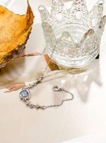 1pc Galaxy Blue Planet Bracelet, Suitable For Daily Wear By Women