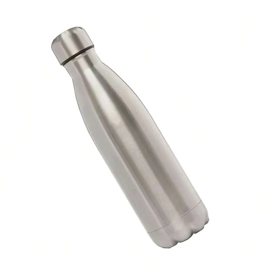 Smooth Stainless Steel Thermal Bottle 500ml Gym Fitness - Bạc - Xem 1