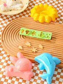 1 件/4 件三明治模具面包模具三明治机模具饭团模具 4 件便当寿司模具套装 - 黃色 - 查看 11