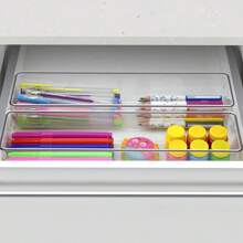 1 Large Rectangular Stackable Sturdy Multipurpose Organizer - Trong sáng - Xem 5