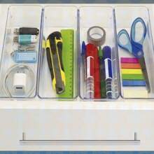 1 Large Rectangular Stackable Sturdy Multipurpose Organizer - Trong sáng - Xem 3