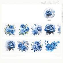 2m/Roll PET Tape Plant And Flower Scrapbook Sticker Set Retro Rose, Sunflower, Hydrangea Butterfly Transparent Waterproof Sticker Set Suitable For Scrapbook Supplies Aesthetic Diary Craftsmanship, Can Also Be Used For DIY Birthday Gifts, Diary Notebook Decoration, Party Gift Decoration, Etc - Multicolor - View 15