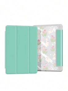 1 件简约高级翡翠绿平板电脑保护套，亚克力透明水晶后盖保护套，兼容 iPad 10.2 英寸 iPad Pro 11 2021/2020/10th Gen/Mini 6，兼容三星/iPad 5th Gen (9.7 英寸)、iPad Air 5th Gen 2022，带笔槽，防摔，便携式平板电脑支架 - 彩色 - 查看 8