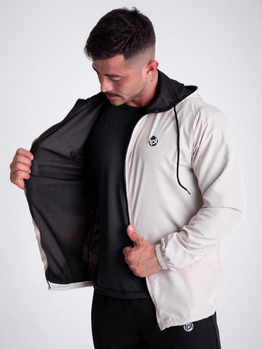 Type One Men's LINED Waterproof Windbreaker Jacket - Beige - View 1