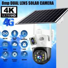 VERTO V380pro 4G IP 摄像机 8MP CCTV 双镜头自动跟踪户外 4K 安全监控 PTZ 摄像机、无线 4G 摄像机、IP 摄像机、PTZ 摄像机、环形摄像机、无监控摄像机、CCTV 摄像机、宠物摄像机、智能室外室内 PTZ IP 监控摄像机、自动跟踪、报警和彩色夜视 - 4G款-8MP超高畫質相機(支援sim卡連接) - 查看 4