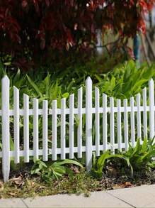 4 piezas/6 piezas/12 piezas/24 piezas Cercas de plástico PVC, para decorar jardines, césped, villas, patios, granjas, huertos, paisajes exteriores, etc.