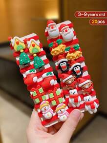 10/20/30pcs Cute Cartoon Christmas Hair Scrunchies For Women - Multicolor - View 14