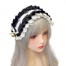 1 Băng đô chuông dễ thương cho nữ, thích hợp để đeo hàng ngày, hóa trang, phong cách Lolita Gothic, Halloween ngọt ngào và đáng yêu - Nhiều màu - Xem 7