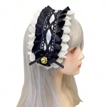 1 Băng đô chuông dễ thương cho nữ, thích hợp để đeo hàng ngày, hóa trang, phong cách Lolita Gothic, Halloween ngọt ngào và đáng yêu - Nhiều màu - Xem 9