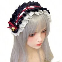 1 Băng đô chuông dễ thương cho nữ, thích hợp để đeo hàng ngày, hóa trang, phong cách Lolita Gothic, Halloween ngọt ngào và đáng yêu - Nhiều màu - Xem 11