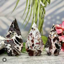 Autêntica pedra preciosa de ágata mexicana - Cristal radiante para meditação, chakra cardíaco e decoração festiva | Presente perfeito para o dia dos namorados e feriados