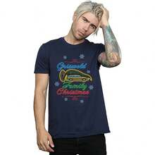 Mens Griswold Family Cotton T-Shirt (Navy Blue) - Navy Blue - View 2