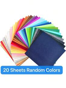 10/20/40Pcs Felt Fabric Sheets - 6 X 6 Inches, 1mm Thick DIY Craft Felt In 40 Random Colors - Ideal For Patchwork, School Projects And Decorations (15 X 15cm) - Multicolor - View 14