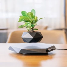 Levitating Air Bonsai Pot Rotation Flower Pot Planters Magnetic Suspension Floating Pot Potted Plant Home Without Plants - Apricot - View 14
