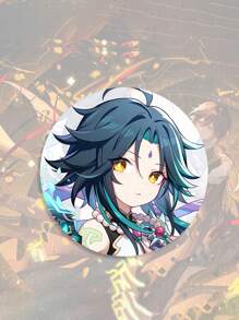 Metal Laser Cut Anime Game Badges, Pins & Brooches For Raiden Shoggun, Hu Tao, Klee And Other Cute Characters