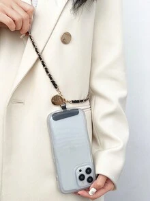 1pc Adjustable Leather Strap Lanyard With Creative Picachu Graphic For Mobile Phone - Multicolor - View 7