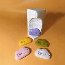 1pc/3pcs/6pcs Minimalist Portable Cloud Shaped Box Cutter Keychain, Mini Student Letter Opener Paper Cutter Keyring, Office Parcel Opener Utility Knife Keychain - Multicolor - View 3