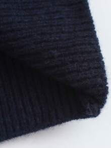 Áo len dệt kim mềm mại đơn giản cho nữ mùa xuân thu đông - Màu xanh hải quân - Xem 7