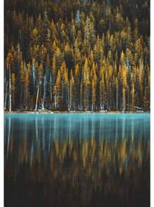 1pc Đẹp Rừng Xanh Đậm Sương Mù Núi Phong Cảnh Phong Cảnh Thiên Nhiên Poster Tranh Canvas Nghệ Thuật Treo Tường Hình Ảnh Trang Trí Phòng Nhà Không Có Khung - Nhiều màu - Xem 80