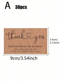 10/30/50pcs Thank You Cards, Small Business Fans Various Styles Thank You Cards, Shopping Kraft Thank You Greeting Cards Suitable For Christmas, Wedding/Bridal Shower, Holiday Party And Other Decorations Retail Store Owner Merchandise Customer Cards 2.1x3.5 Inch,Christmas