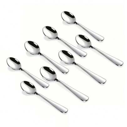 8 piezas Minibatidores de café, cucharitas de café expreso, cucharas pequeñas de acero inoxidable de 4,7 pulgadas para postres, de vuelta al colegio