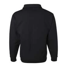 JERZEES Super Sweats NuBlend Quarter-Zip Cadet Collar Sweatshirt - 50% Cotton/50% Polyester - (SA419) - màu đen - Xem 2