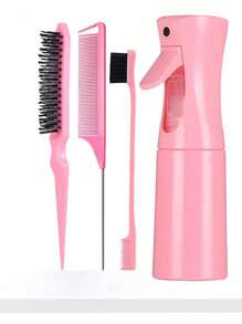 喷壶辫子发套，适合送女孩圣诞套装，适合化妆、发型设计、发梳套装、男孩和女孩儿童卷发梳子、喷壶+平滑刷+美容刷+鼠尾梳刷+辫子工具、化妆品、夏季套装 Y2k、发刷、梳子、美发工具、理发沙龙美容旅行必需品的美发产品和配件、返校、旅行度假必需品、女士发饰、刷子、发刷、边刷、刷头发、发梳、梳头发、顺发刷、球刷、迷你发刷、发刷套装、木梳、发刷、刷子、梳子、光滑后刷、发刷、边刷、刷头发、发梳、发刷套装、梳头发、迷你发刷、顺发刷、发刷、头发、配件、美发产品、美发工具、美发用品、护发、卷发刷、理发师、理发配件美发设备 - 淺粉色 - 查看 23