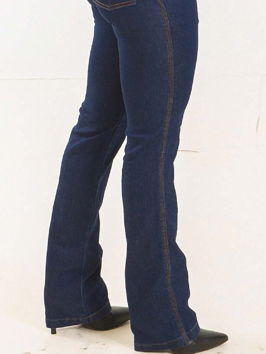 Women's Country Jeans - Teal Blue - View 1