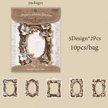 10 Cái/Túi Chất Liệu Giấy Hoa Bí Mật Series, Thiệp Viền Chống Ba Chiều Hình Cây Và Hoa Cổ Điển Tinh Tế, Vật Dụng Làm Sổ Lưu Niệm, Sổ Tay Trang Trí, Khung Ảnh, Ốp Điện Thoại Di Động, Cốc Nước, Tạp Chí Rác, Hộp Văn Phòng Phẩm, Ảnh Ghép Cá Nhân Tự Làm - Nhiều màu - Xem 9