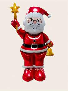 1 件 64 英寸超大圣诞老人圣诞派对装饰底座站立指南气球，圣诞节 - 站立155cm聖誕老人 - 查看 5