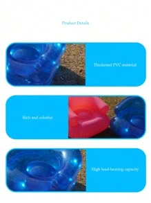 1pc PVC Inflatable Sofa Seats, Portable Air Sofa Chair Stool Suitable For Outdoor Camping, Picnic, Travel