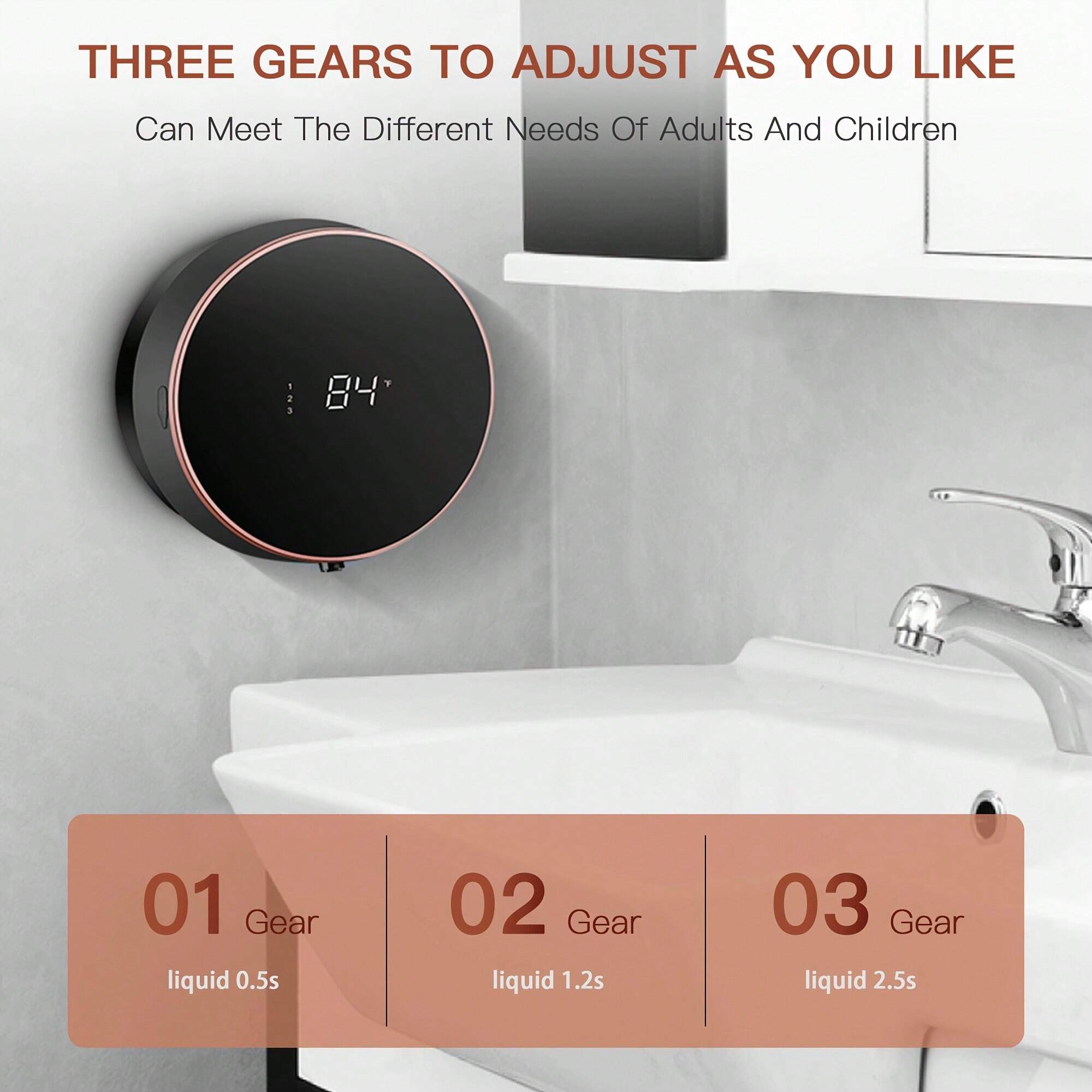 Automatic Soap Dispenser Touchless Auto Hands Free Liquid Wall Mount
