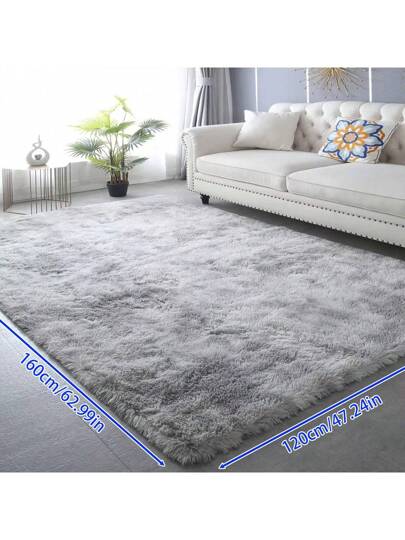1pc Rectangular Plush Bedroom/Living Room Small Mat/Large Tapijt