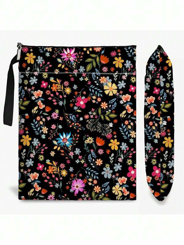 Book Lovers Book Cover With Zipper To Protect Paperback Cover, Book Cover For Book Lovers Gifts, Wildflower Pattern Book Bag Ladies Birthday Graduation Gift Back To School