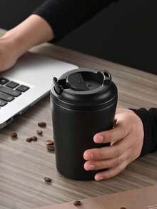 1pc Fashion Coffee Cup Bottle, Portable Vacuum Insulated Tumbler For Home & Car Use Water Bottle - Multicolor - View 1