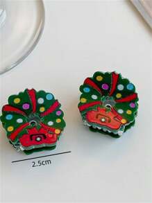 Bộ phụ kiện Giáng sinh 5 món bao gồm cây thông Noel, áo len ông già Noel, đèn cốc, kẹp tóc nhỏ, kẹp tóc cho phụ nữ, phong cách Bohemian thanh lịch, phụ kiện Giáng sinh kẹp tóc - Nhiều màu - Xem 5