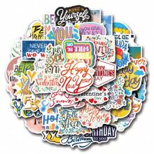 52 张励志名言贴纸、励志文字贴纸、防水乙烯基正能量贴纸，适用于水瓶书籍笔记本电脑、美学贴纸套装圣诞装饰贴纸 - 彩色 - 查看 11
