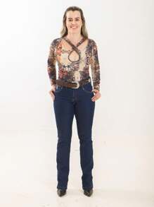 Women's Country Jeans - Teal Blue - View 5