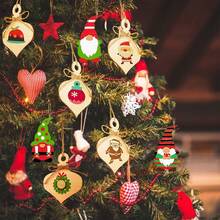 Đồ thủ công bằng gỗ trang trí treo tường Giáng sinh, Đồ trang trí Giáng sinh chưa hoàn thiện tự làm, Những lát gỗ trống có dây thừng cho đồ thủ công tiệc tại nhà, Đồ trang trí bằng gỗ có thể sơn - Nhiều màu - Xem 7