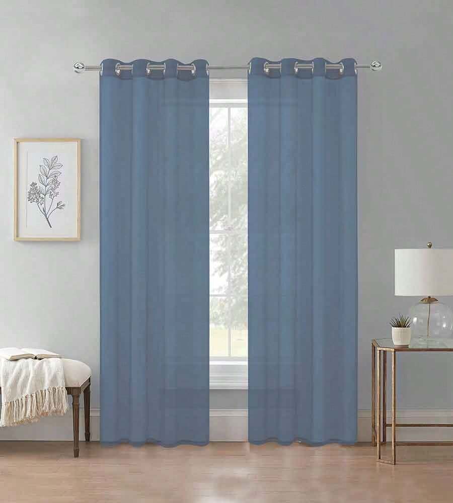 CORTINA VELO TRANSPARENTE - AZUL OSCURO - Ver 1