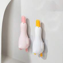 Household Cleaning Clip Cute Duck Bathroom Hair Clip Small Clip Multifunctional Broom Cleaning Clip Bathroom Wall-Mounted Storage 2-In-1 Shovel Mouth Cleaning Stains Drain Sink Toilet Gaps Clip - Multicolor - View 1