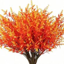 人造植物薰衣草，4 捆户外抗紫外线绿植假灌木仿真植物室内外悬挂花盆家居花园装饰