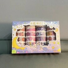 20 卷可爱卡通人物和纸胶带套装，有趣的 DIY 贴纸材料礼品套装 - 卡通膠帶貼紙 - 查看 5