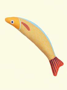 1pc Simulated Fish Design Plush Toys For Cats, Cat Toys, Crinkle Sound Toys Soft And Durable, Interactive Cat Kicker Toy For Indoor Exercise,Cat Stuff