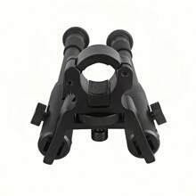 1pc Outdoor Hunting Accessory 6-Inch Round Head Metal Tactical Adjustable Telescopic Support Tripod Leg, Diameter 1.3cm/0.51in-1.9cm/0.74in