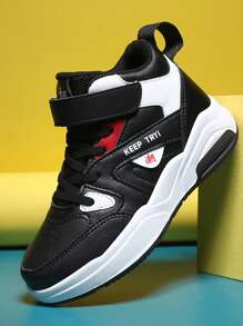 Teenagers' Mid-Top Leather Casual Sneakers, Spring/Autumn Korean Style Simple Fashion Low-Top Lace-Up Athletic Shoes, Classic Low-Top Multipurpose Sports Skateboard Shoes - Black and White - View 4